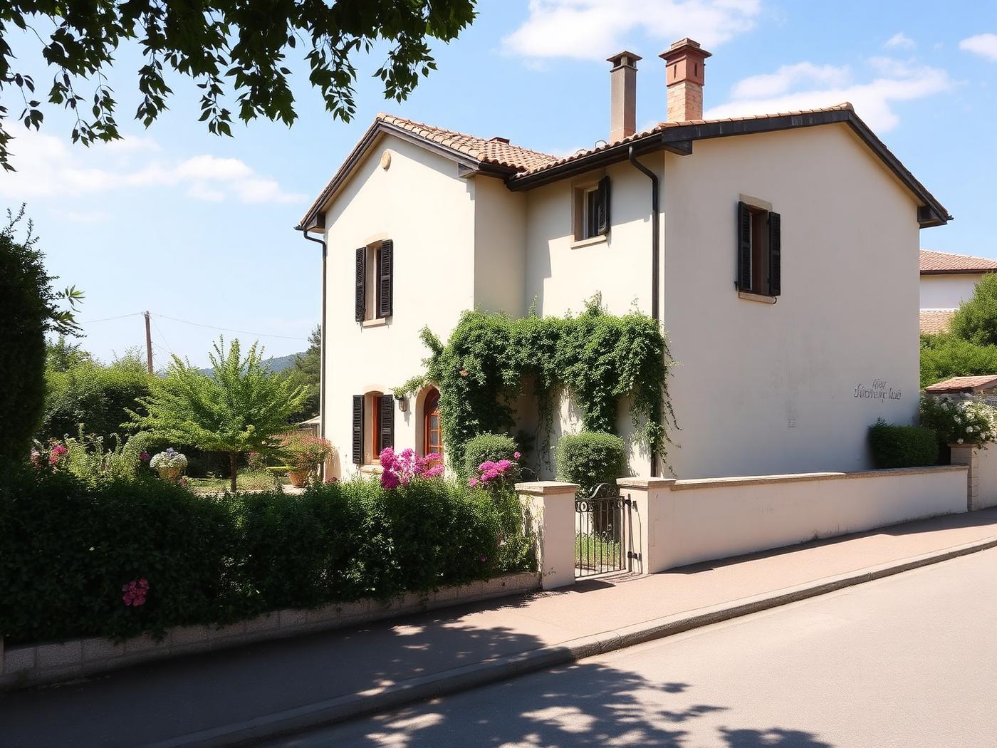 Casa italiana con facciata chiara, esempio di immobile da regolarizzare
